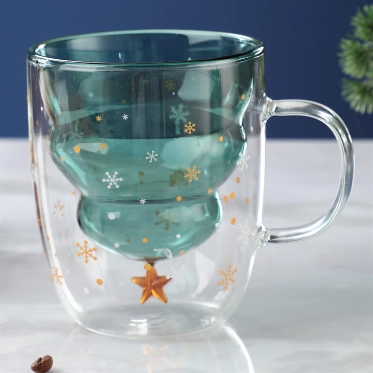 Christmas Glass Mugs